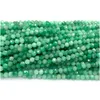 Veemake Natural Green Emerald Cround Careed Small Beads Подлинные драгоценные камни 07940