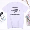 Ich gebe nur negative Feedback Computeringenieur Druck T-Shirt Hombre Sommer reines ModalNew Tops Kurzarm männliche Camisetas