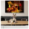 Fruits Large Wall Art Posters For Kitchen Home Decor HD Print On Canvas Oil Painting Bedroom 1 Pieces Still Life Wine And Candel