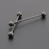 Rostfritt stål Lång industriell skivstång Ring Tongue Nipple Bar Tragus Helix Ear Piercing Body Fashion Jewelry 240409