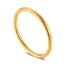 Bracciale in acciaio in acciaio in titanio liscio vintage 18k oro oro placcato da 60 mm diametro bracciale solide regalo di gioielli per donne donne donne amici 24411