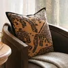 Kudde Retro Tiger Pillows Case Luxury Green Orange Decorative Cover för soffa 45x45 50x50 Moderna hemdekorationer