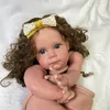 Kit de muñecas renacido ya pintado de 24 pulgadas Maggi Piezas de muñecas de bricolaje sin ensamblar a mano con cuerpo de tela Reborn Maggie