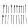 6/10/20pcs HSS Routing Router Drill Bits Set for Dremel Carbide Rotary Burrs Tools Wood Stone Metal Root Carving Milling Cutter