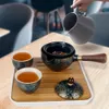 360 вращения чайника и керамика Infuser для фарфорового фарфорового фарфора китайский гонгфу набор цветов изысканная форма 240411