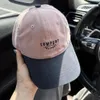 Baseball cap American contrasterend softtop honkbal met geborduurde letters voor mannen en vrouwen, grote hoed met een duckbill met hoofdomtrek die er klein uitziet