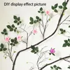 Dekoracyjne kwiaty domowe dekoracja ogrodowa bukiet elastyczna sztuczna winorośl rattanu dla gałęzi drzewa 90/180 cm