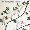 Fleurs décoratives Home Garden Decoration Fleur Bouquet Flexible Vine de rotin artificiel pour 90/180 cm Branches d'arbres