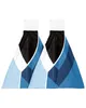Abstract Blue Geometric Texture Cuisine serviette à main Strong Absorbant Toule de lavage Salle Pouchonge