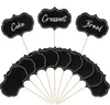 Party Supplies 24st Mini Blackboard Cake Topper Food Cupcake Etiketter Skyltar Tandpetare Bröllopsfödelsedagsdekoration