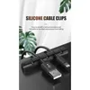 Organisateur de câble Grwibeou Silicone USB Cable Winder Desktop Tidy Management Clips Câble Porte-câble pour l'organisateur de fil de casque de souris