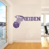 Nom personnalisé Basketball Wall Autocollant Banne de basket-ball Nom personnalisé Vinyl Art Wall Decal Basketball Sports Sticker Sy051