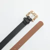 Belts 2024 Trendy Daily Wear Fashion Belt Women's Carved Metal Needle Gold Round Buckle Adjustable