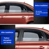 6pcs Glanzende zwarte autodeur pilaarvezel vinyltrims styling lijstwerk venster b-pilaren deksticker voor Audi Q5 2011-2017
