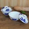 Schalen 7/8 Zoll Jingdezhen Keramik Suppenschale Wid Deckel Unterglasur Blau und weißes Porzellan Ramen Vintage Chinese Geschirr Tureens