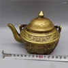 Dekoratif Figürin El Sanatları: Pirinç Ejderha ve Phoenix Pot Teapot Oturma Odası Dekorasyonu