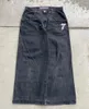 Jeans pour femmes rétro noir jnco streetwear street