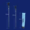 Ultraleichte Klappstabpol 3 Abschnitte Verstellbarer Außenklettern Wanderstift tragbarer Aluminium Walking Telescopic Stick