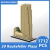 30 Rockefeller Plaza 1: 800 Schaal GE / RCA / Comcast Building MOC Blocks Architectuur Diy Assemble bakstenen Xmas Toys Gifts 1712pcs