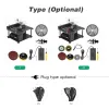 Tischsäge Mini-Desktop-Sägeschneider Elektrische Schneidemaschine Sägeblatt Schleifrad einstellbarer Schnellwinkel 35 mm Schneidtiefe