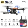 NY V3 PRO MINI DRONE 4K Profesional HD Dual Camera FPV Hinder Undvikande Dron RC Quadcopter Helicopters Toys for Children E99Pro