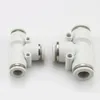 PE PEG T-type Three-Way Reducing White Pneumatic Quick Connector 4/6/8/10/12/14/16mm Tube Trachea Hose Plug-in Connector