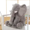 Animals 40*33cm Baby Soft Plush Elephant Sleep Pillow Calm Doll Toys Sleep Bed Lumbar Seat Cushion Kids Portable Bedroom Bedding Stuffed