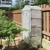 Estufa de plástico portátil de jardim ao ar livre para plantas estufa com moldura e cobertura coisas úteis para o jardim