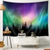 Northern Lights Tapestry Waterfall Night Polar Starry Sky Picnic Mat Plage Touleur serviette murale