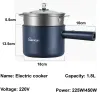 POTS 110V 220V Electric Cooking Pot Home Electric Hot Pot Multifunction Rice Cooker Nonstick Pan Single/Double Layer 12 People