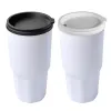 Wholesale 29oz Plastic Sublimation White Tumblers With Lids Heat Transfer Water Bottles DIY 850ml Drinking Milk Cups 0411