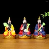 Dekorativa figurer Taoism Lao Tzu Mythology Divinity Sanqing Taoist Priest Omätbar God Yin Yang Tai Chi Preach Harts Craft Diy Feng