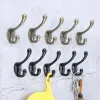 5pcs Vintage Kleiderbügel Haken Haken Zink Legierung Wandhaken Bronze Stoffmanteltasche Hänge Hängende Haken Badezimmer Küche Anitque Racks mit Schraube