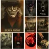 Horror Movie The Black Phone Poster Kraft Paper Posters DIY Vintage Home Room Bar Cafe Cinema Decor Aesthetic Art Wall Painting