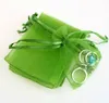 100LOT 57cm Organza Geschenktas Gewoon kleur Mini Pouch Wedding Candy Drawring Bag Festival Kerst opslagtas Sachet Bags1318504