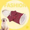 Dog Apparel Striped Hoodies For Dogs Pet Clothes With Hat Pullover Hoodie Sweatshirt Cat Outfit And