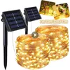 7 m/12m/22m/32m Solar a LED a led in rame Fira impermeabile per la lampada solare da giardino Decorazione natalizia