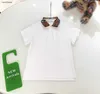 Nuova polo per bambini Design minimalista Maglietta per bambini T-shirt per neonati 100-150 Summer Boy Short Short Cotton Girl Bass Tees 24pril