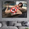 Poster di arte da parete moderna modella sexy ragazza Leah gotti nuda figa donna foto di tela di tela decorazioni per la casa pittura camera da letto