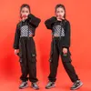 Kid Hip Hop Clothing Hoodie Crop Top Long Sleeve Sweatshirt Streetwear Drawstring Cargo Pants For Girls Dance Costume Clothes