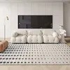 Carpets French Light Luxury Black And White Minimalist Homestay Living Room Bedroom Carpet