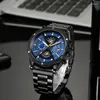 Zegarek 2024 luksusowy zegarek Mężczyźni trzy oko Waterproof Fashion Sport Sport Timer Mens Quartz Clock Masculino