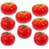 Fleurs décoratives 8 PCS Imitation de tomate Modèles de légumes simulés Faux Pops Fruits artificiels Décoration de cuisine