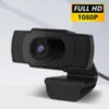 Webbkameror Webbkamera 1080p Full HD Web Camera med LED -fyllning Ljusmikrofon USB Plug Web Cam för PC Computer Mac Laptop Desktop Camera