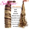 Sallyhair Synthetic 24inch French Curlyかぎ針編みの髪のスパイラルカール編組絹のような編組スペイン語の巻き毛バルクヘアエクステンション