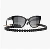 Domande di lussuoso catena di alta qualità Uv400 resistente 400 occhiali da sole Designer classici occhiali da sole decorativi leggeri con scatola di alta qualità CH5487