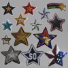 Star Pattern Sequin Embroidery DIY Wholesale Sales 1-10 pcs Hot Melt Adhesive Ironing Sewable Patch Sticks patches for clothing