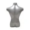 Körper aufblasbarer PVC Schaufensterpuppen plastischer männlicher aufblasbarer Männer Torso Form Schaufensterpuppe Modellformmodell Silber Display kostenlos Versand