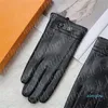 Designer de luxe en cuir mitaines hommes gants de peau de mouton noir