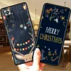 Śliczne Wesołych Świąt Czarna miękka obudowa dla Xiaomi Redmi Note 12 11 10 9 8 Pro 9S 8T 11 5G K40 10C 9A 10s 9c Coque Coque Coque